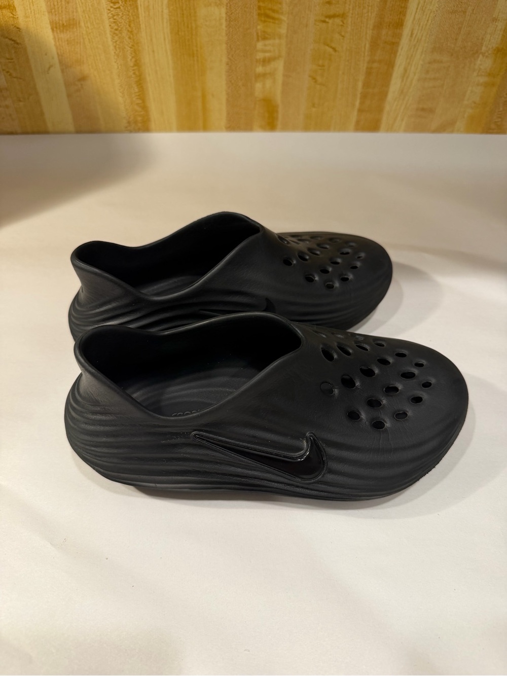 Nike Kids reactx  Black Slip-On Clog Sandals